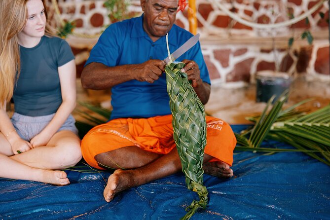 Beachcomber Island Day Trip Fiji's Authentic Island Experience - Basket weaving, coconut scraping, and tree climbing