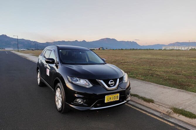 CFC APPROVED Private Arrival Transfer - Nadi Airport to Intercontinental Resort - Vehicle comfort, luggage, and child-seat details