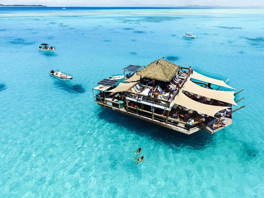 Fiji: Cloud 9 Floating Platform & Water Sports Adventure - Arriving at the two-level floating platform