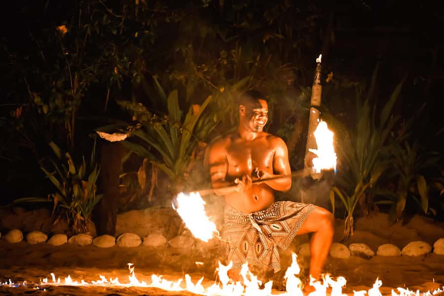 Fiji: Sunset Cruise with Dinner and Fire Show - Likuri Island offers a warm welcome