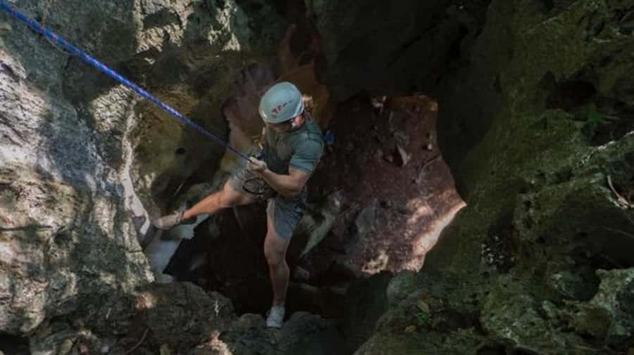 Nadi: Abseiling, Zipline, and Cave Tour with Meal - A cave descent before the ziplines